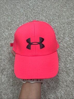 Under Armour Kids Hot Pink Cap with Black Logo
